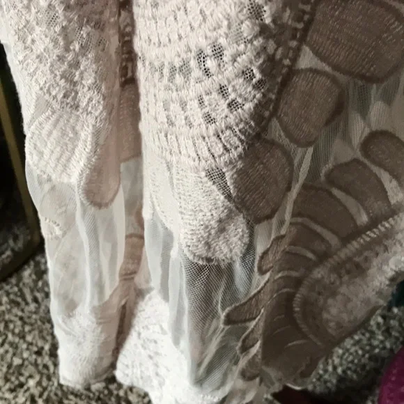 Summer Bohemian Swim Cover Up Natural Textured LIKE NEW FINAL SALE Med - Picture 9 of 9